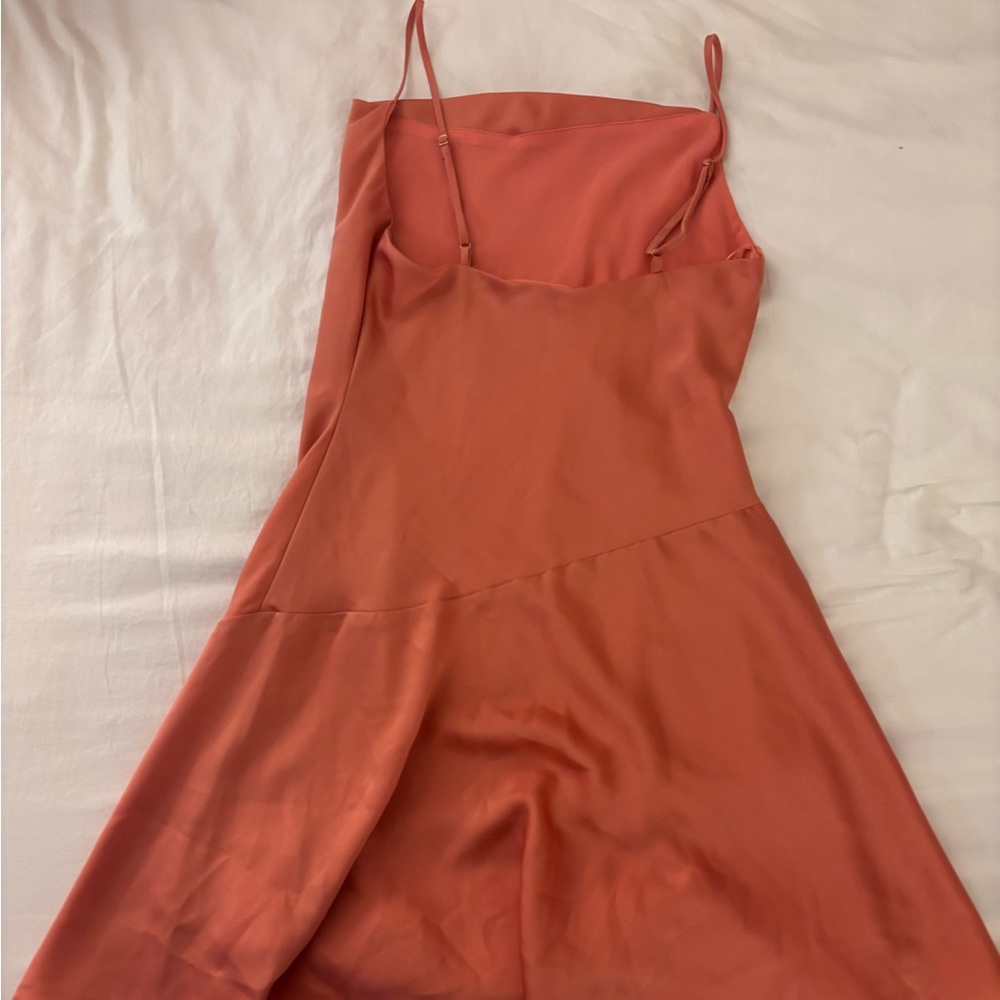 Elegant Coral Slip Dress ASTR